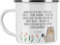 Mr. & Mrs. Panda Camping Emaille Tasse Otter Stein - Geschenk, Blechtassen, Seeotter, neugierig, Edelstahl Trinkbecher, Pflanzen, Campingtassen,