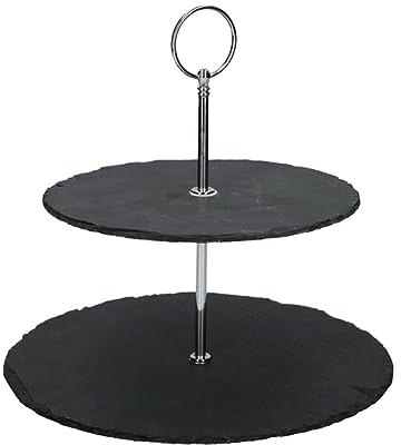 Edco Muffinständer aus Schiefer Cupcake Stand Cupcake-Ständer Servierplatte 22192