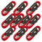 10 x 6m Male to Female XLR Mic Leads/Balanced Microphone Cables / 8 Colours / 10 Pack Red