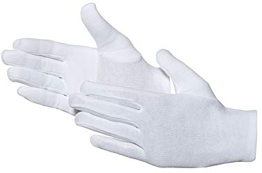 Jah 580 Baumwollhandschuh 12 Paar oekotex mittelschwer verstärkt weiß Gr. 6