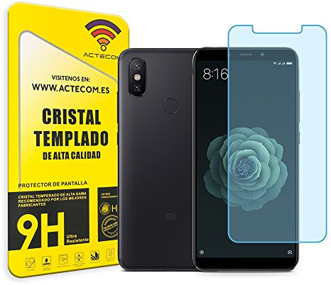 actecom® Protector Pantalla para XIAOMI MI A2 Cristal Vidrio Templado 2.5D 0,2MM