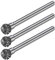 sourcing map Tungsten Carbide Rotary Files 1/8 Shank, Double Cut Ball Shape Rotary Tool 6mm Dia, for Die Grinder Drill Bit Wood Soft Metal Carving Polishing Model Engineering, 3pcs