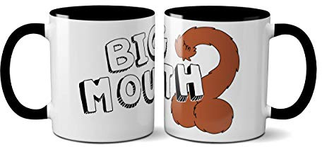 SMARTYPANTS Big TV Series Mouth 2 Logo Mug - Ceramic Animated American Sitcom Coffee Hot Drinks Cup Gift (Black Handle)
