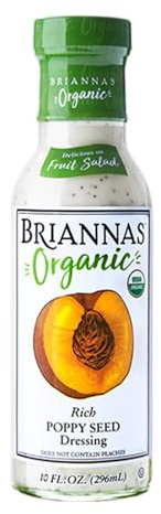 Briannas Organic Rich Poppy Seed Dressing, Kosher, 10 oz