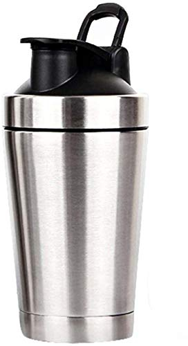 Sport Shaker Bottle Stainless Steel Classic Protein Mixer Leak Proof Mixer Shaker Cup Loop Portatile Flip Top Per Sports Fitness