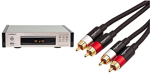 MADISON MAD-CD10 Lecteur CD Salon & Amazon Basics Câble audio RCA 2 mâles vers 2 mâles - 1,22 m