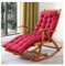 DUNAKE Sdraio da Dondolo Giardino Legno,Sedia a Dondolo da Interno/Esterno,Ergonomica Reclinabile,Sedia a Dondolo Pieghevole Esterno Poltrona Giardino,per Patio, Spiaggia, Piscina (Color : Red)