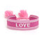 Generisch gewebtes Armband, Freundschaftsarmband, Webarmband, besticktes Armband (LOVE pink)