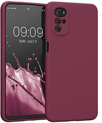 kwmobile Case Compatible with Motorola Moto G22 Case - TPU Silicone Phone Cover with Soft Finish - Rhubarb Red
