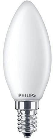 Philips CorePro LED Candle E14 Light Bulb 4.3W 40W Equivalent Small Edison Screw Frosted Warm White 2700K Energy Efficient Decorative LED Lamp for Home Lighting