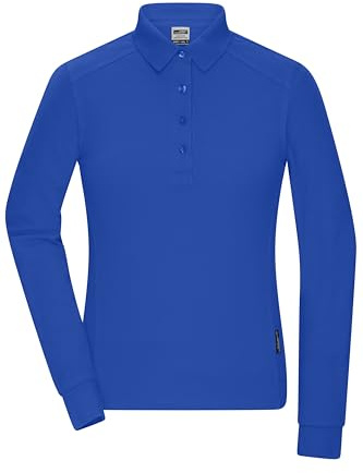 James & Nicholson Damen Bio Workwear Longsleeve Polo - Pflegeleichtes Langarm Poloshirt aus Bio-Baumwolle