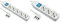 Electraline 62094 Multipresa 5 Posti, Bianco, Taglia Unica & 62090 Multipresa tripla 3 posti polivalenti (schuko + 10/16A) con interruttore-cavo 3 m bianco, 3 Metri