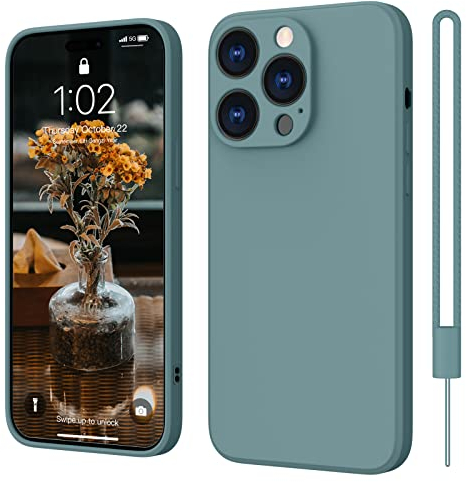 ElestBela iPhone 14 Pro Hülle, Hanyhülle iPhone 14 Pro Ultra Dünn Slim mit Microfiber, Kratzfeste Rundumschutz Case Schutzhülle Hülle für iPhone 14 Pro 6.1'' 2022 Kühl Grau