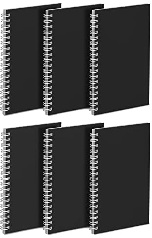 Notizblock A6 Spirale Notizblock Klein 6 Stück Notizbuch A6 Schreibblock Liniert 50 Blatt pro Block Kleine Notizblöcke A6 mit Spiralbindung Spirale Liniert Notizzettel Spiralnotizblock für Büro Schule