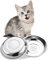 VENTION Gamelles Inoxydable de Base pour Chat 320ml, Gamelles de Nourriture Peu Profondes Chat 14,6cm, Soulager la Fatigue des Moustaches, Ensemble de 2 Bol de Remplacement pour Mangeoire à Surélevée