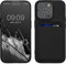 kwmobile Housse Compatible avec iPhone 15 Pro Coque - Housse de téléphone avec Compartiment Carte en Silicone - Noir