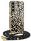 Frauen Mädchen Handykette Kompatibel mit Samsung Galaxy S22 - Silikon Hülle mit Band - Handyhülle für Samsung Galaxy S22 Leopard Design Galvanik - Hülle mit Kordel in Gold Leopard