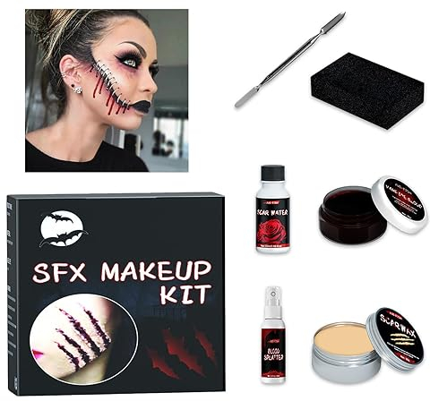 Set Di Trucco Per Effetti Speciali Cicatrici Di Halloween,Effetti Speciali Di Halloween Makeup Set,Kit Cera Per Cicatrici Trucco Cera,Cicatrici Finte Per Cosplay E Feste Stage Makeup