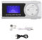 Mp3 De Sport Portable,Lecteur Mp3, Lampe De Poche Mini Backclip LCD Mini écran Lecteur Multimédia De Musique, Mini Mp3 avec écouteurs, Léger Et Portable, pour la Natation, la Baignade(Argent), le
