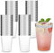 GothicBride Partybecher Plastikbecher mit Silberrand, 60 Stück Plastik Becher Wiederverwendbare Trinkbecher für Party Hochzeit Picknick Martini Soda Dessert