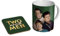 glades Two and a Half Men – Keramik-Kaffeetasse + Untersetzer, Geschenk-Set