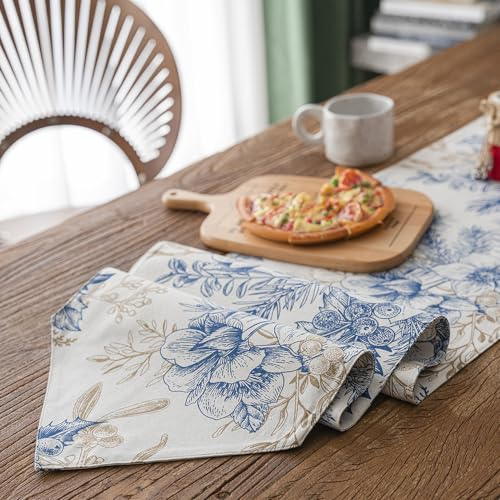 LAZYBIRD Tischdekoration 3er Set, Tischläufer - 30x180 cm mit 2 Tischsets - 30x45 cm, Tannenzapfen, Weihnachten Esstisch Deko