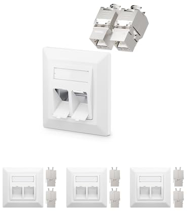 VCELINK Cat7 - Enchufe universal de red (4 unidades)