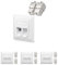 VCELINK Prise Réseau Keystone Montage Encastré 2 Ports, Module Keystone Jack CAT7/6A Prise RJ45 Câble D'installation Entièrement Blindé Uni Blanc, 4 Pièces