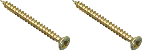 ForgeFix Multi-Purpose Single Thread Screws | 3.5x50mm | Zinc Yellow Passivated | Box 200 (Pack of 2)