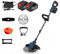 Cisaille à gazon portative de taille-haie, Tondeuse à gazon sans fil moteur sans balai coupe-herbe électrique longueur réglable Angle télescopique élagage outils de jardin roue de fil Léger et facile