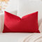 Artscope Samt Kissenbezug Kissenhülle Dekorative Dekokissen Sofakissen Lendenkissen Wurfkissenbezug Sofa Schlafzimmer 40x60cm Rot