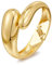 LILIE&WHITE Bracciale Rigido da Donna, Design Elegante con Chiusura a Molla, Finitura in Oro Lucido per Stile Moderno e Raffinato