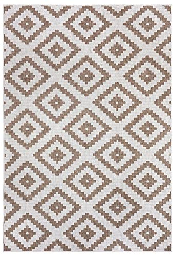 Teppich Boss - Wendeteppich Malta Beige Creme Indoor & Outdoor, Größe:80x250 cm
