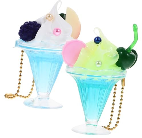 SAFIGLE Eiscreme-kettenanhänger 4 Stück Schlüsselanhänger Kawaii Für Frauen Schlüsselanhänger Für Schlüssel Damen-schlüsselanhänger