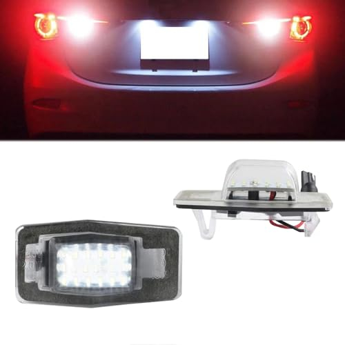 BHZNGD Nummernschildbeleuchtung ohne Fehler, 2 Stück, kompatibel mit Mazda Miata MX-5 MPV 323/Protege5 Tribute für F/ord E/scape für M/ercury M/ariner, OEM#YL8Z13550AA / NC1051270C