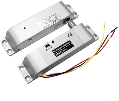 Elektrisches Einsteckschloss, DC12V-24V elektrisches Bolzenschloss mit einstellbarer Verzögerung Zugangskontrolle magnetisches Induktionsschloss für Zuhause, Büro