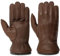 Stetson Deer Cashmere Lederhandschuhe Herren - Aus 100% Hirschleder - Gefüttert aus 100% Kaschmir - Fingerhandschuhe mit Raffung & dezenten Ziernähten - Handschuh Herbst/Winter braun-grau 9 HS
