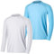 MASOCIO Schwimmshirt Herren Langarm UV Shirt Wasser Schwimm Oberteil Badeshirt Surfshirt UPF 50 UV Schutz Kleidung T Tshirt Langarmshirt Schutzkleidung Rashguard Männer 2 Pack M Weiß Blau