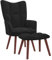 Sufrk Relaxsessel mit Hocker Schwarz Samt Kunster Relaxsessel Mit Liegefunktion Lesestuhl Bequemer Sessel