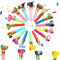 HFMYGS 20 Stück Trötren, Tröte, Kinder Jubel Partytröten, Tröte Fan Fußball, Kindergeburtstag Luftrüssel, Lustige Spielzeuge für Neujahr Geburtstag Party, Kinder Party, Weihnachten (Farbig Gemischt)