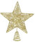 COMNICO Christmas Tree Topper Glittering Gold Hollow Small Star Mini Christmas Tree Decoration 5 Point Star Xmas Treetop Ornaments (15cm/5.9inches)