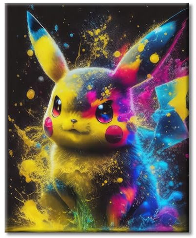 Malen Nach Zahlen Erwachsene Kinder, Knitterfreie Leinwand Bilder, Cartoon Anime Diy Gemälde Kit mit Pinsel und Acrylfarbe Als Geschenk Leinwand Groß für Wanddeko 40x50cm
