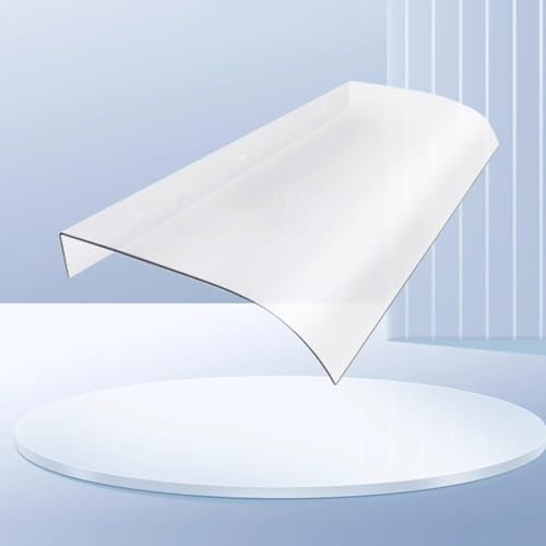 Transparentes Polycarbonat-Türüberdachung für UV-Wasser- und Regenbeständigkeit, 50,8 x 109,2 cm, Sonnenschutz mit Dachfenster, Markise, Regenschutz, Veranda-Überdachung für Schutz im Freien