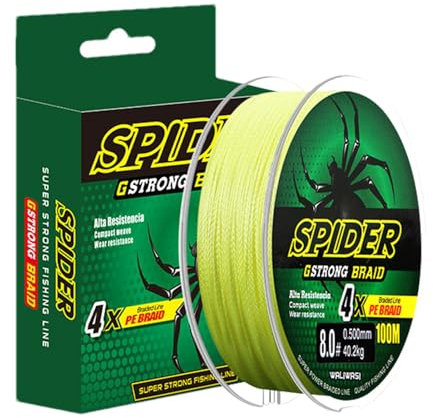 jamgeery Filo da pesca intrecciato, Pesca con filo intrecciato | Filo da pesca liscio,Filo da pesca resistente all'abrasione, treccia da pesca multiuso da 328 FT, filo da pesca d'acqua in PE per pesci