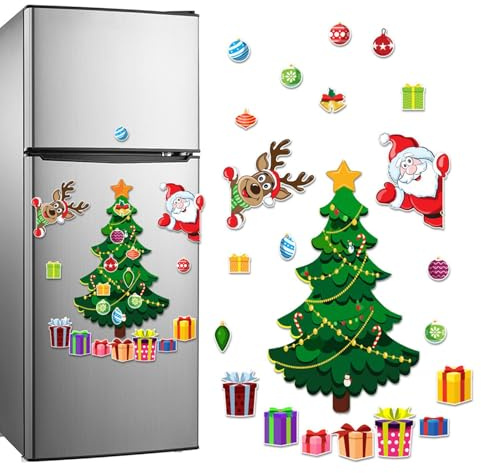Árbol de Navidad magnético para,Decoraciones magnéticas del árbol de Navidad - Imanes del refrigerador del árbol de Navidad - Imanes del refrigerador para el árbol de Navidad de, imanes