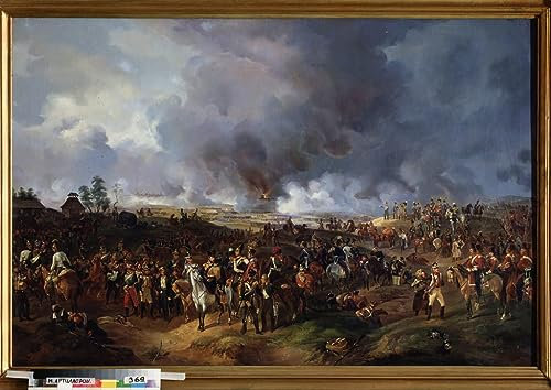 ZHAOSHAN Vintage Moderne Kunst Wandbild Poster Kunstdrucke Völkerschlacht bei Leipzig von Alexander Iwanowitsch Sauerweid Poster Bilder Leinwand für Office Home Decor 60x90cm