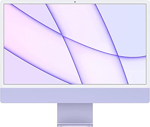 2021 Apple iMac con Processore Apple M1 (24-inch, 8GB RAM, 512GB SSD Storage) (QWERTY English) Viola (Ricondizionato)