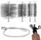 5 Stück Ofenrohrbürsten Reinigung Set 30mm 50mm 80mm 150mm Flexible Ofenrohrbürste + 1m Biegbare Schubstange, Dauerhaft Stahldraht Schornsteinfeger für Reinigen Schornsteinen, Kessel, Pipeline