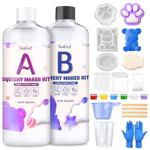 Silicone liquido per Squishy Maker, 1000 g, gomma siliconica super morbida per Taba Squishy | Squishy Maker, a partire da 1:1, kit di decompressione fai da te, zampa di gatto