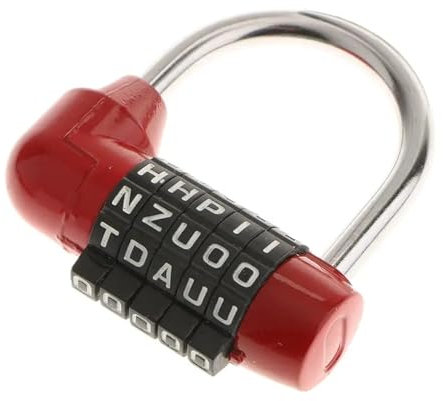 Cadenas à combinaison de 5 lettres et chiffres for bagages, 1 pièce(Red)